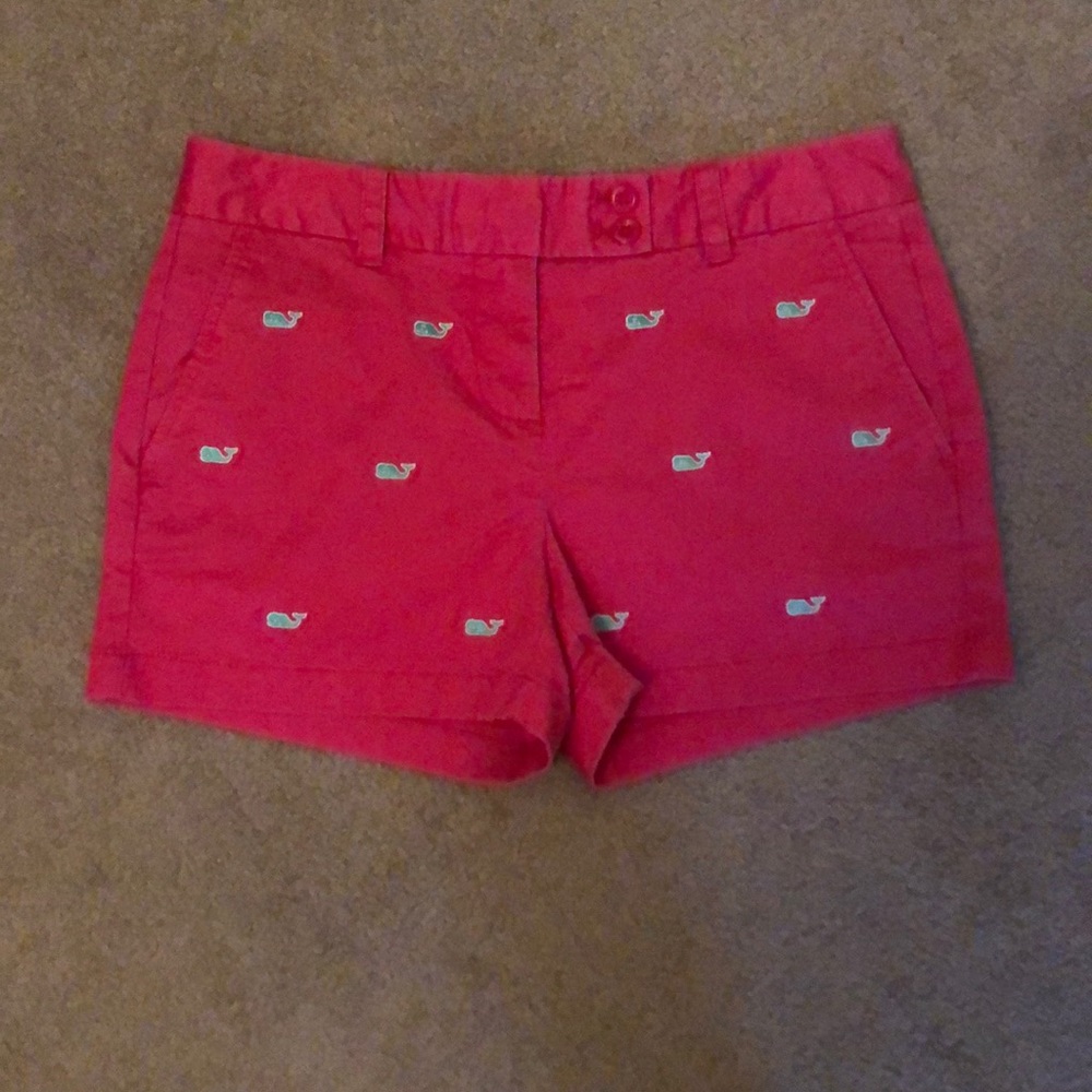 NWOT VV Pink Whale Embroidered Shorts